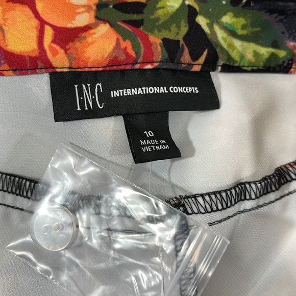 INC International Concepts Floral Print Crop High-Rise Wide Leg Pants Sz 10 New - Picture 9 of 12